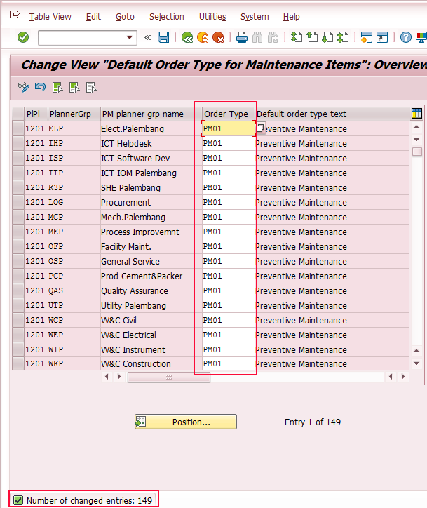 Mass Fill Field Content on Customizing – SINAU SAP PM MODULE