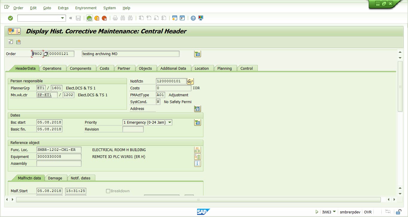 Cara Archiving Maintenance Order – SINAU SAP PM MODULE