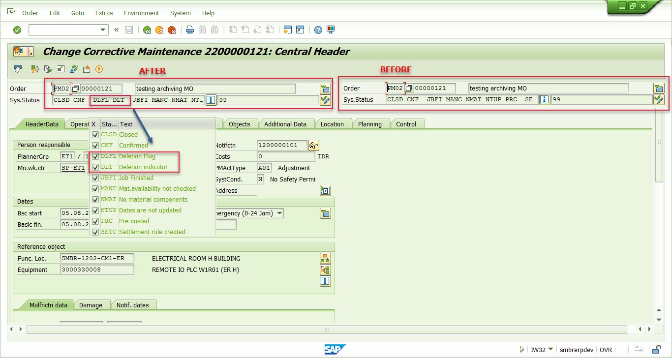 Cara Archiving Maintenance Order – SINAU SAP PM MODULE