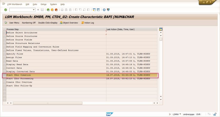 BAPI CHARACTERISTIC1