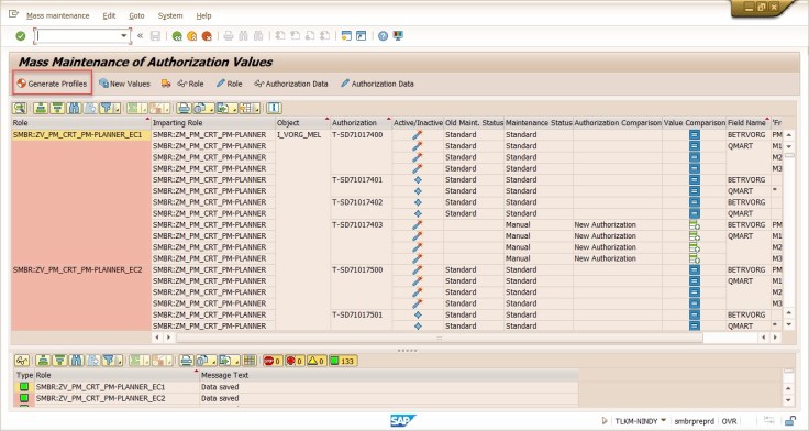 Menambah / Mengubah Authorization Object pada Role secara Massal ...